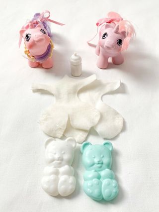My Little Pony G1 Newborn Twins Sniffles & Snookums W/ Accessories