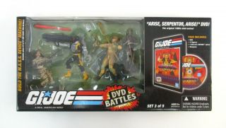 G.  I.  Joe Dvd Battles Set 3 4 Figure Pack Arise Serpentor Mass Device 25th