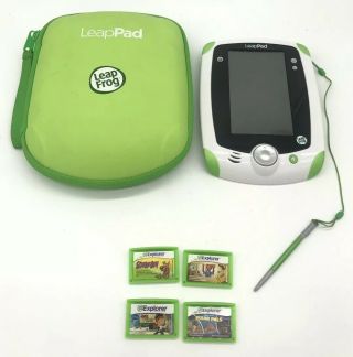 Leapfrog Leappad Learning Game Tablet System & Stylus,  4 Games,  Case & Cover