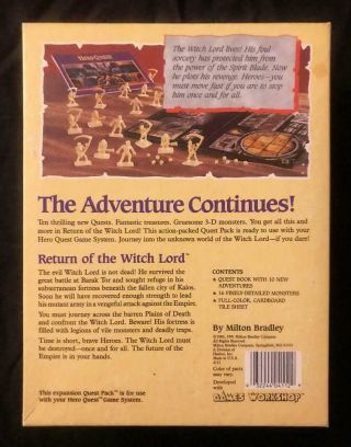Return of the Witch Lord,  Milton Bradley,  HeroQuest,  Unpunched,  Sprued Figures 7