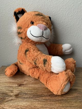 Animal Alley Plush Orange Smiling Tiger Soft Cuddly 16” Pre - Owned