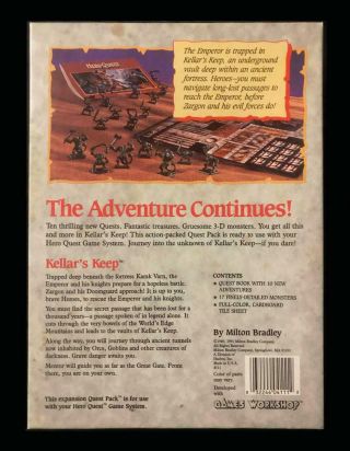 Kellar ' s Keep,  Milton Bradley Heroquest,  Unpunched,  Figures on Sprue,  MegaExtras 6