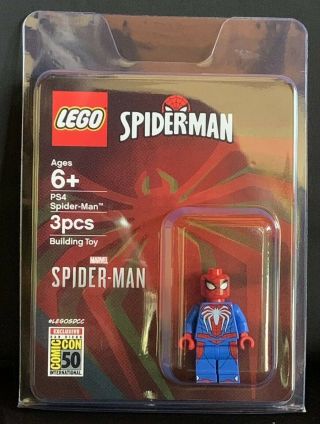 2019 Sdcc Exclusive Lego Spider - Man Ps4 Minifig