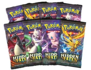 36 Pokemon Sm Hidden Fates Booster Packs (loose Booster Box)