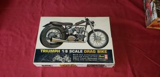 1969 Revell Triumph Drag Bike Motorcycle Kit 1:8 Scale Mib H - 1232