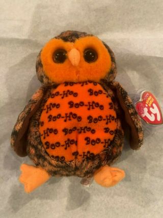 Ty Beanie Baby Boo Who? The Halloween Owl Hallmark Exclusive Boo - Hoo Mwmt