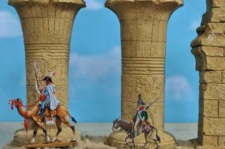 30mm Flat Zinnfiguren Age Of Napoleon French In Egypt Camel & Donkey