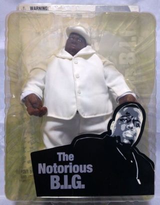 The Notorious B.  I.  G.  Biggie 9 " Action Figure White Suit Ver.  Mezco 2006
