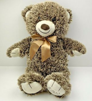 Fao Schwarz Teddy Bear Plush Stuffed Animal 19 Inch Long Brown Bow