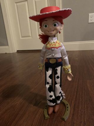 Toy Story Pull String Talking Jessie Doll 15 " Thinkway With Hat