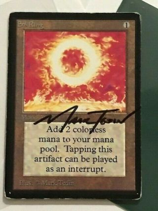 Sol Ring - Beta Edition - Mp - Signed