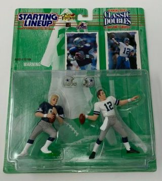 Starting Lineup Troy Aikman Roger Staubach Classic Doubles 1997