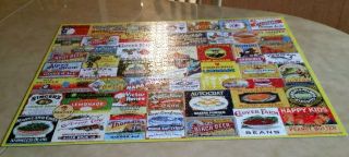 White Mountain Vintage Food & Drink 1000 Pc Collage Jigsaw Complete 24 X 30