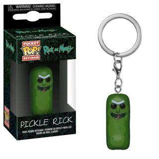 Keychains - - Rick And Morty - Pickle Rick Pocket Pop Keychain