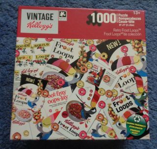 Vintage Kellogg’s Retro Froot Loops 1000 Piece Jigsaw Puzzle