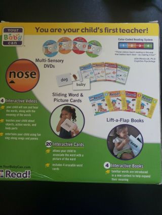 Your Baby Can Read Kit Early Language Development DVD BOOK CARDS Titzer COMPLETE 4