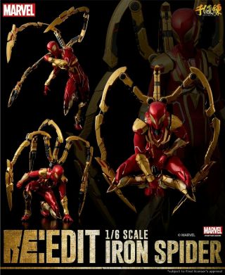 Marvel Re:edit Sentinel Iron Spider Man 1/6 Scale Figure Nib