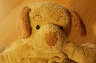 Ty Pluffies Puppers Puppy Dog Brown Tan Plush Stuffed 2003 Beanie Baby - Euc