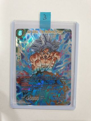 Dragon Ball Tcg Son Goku,  The Awakened Power Tb1 - 097 Scr Ex - Nm