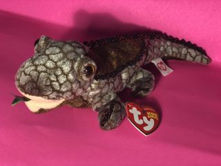 Ty Beanie Baby Bali - The Komodo Dragon (w/ Green Tongue)