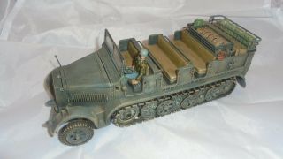 54mm Metal And Plastic Painted Ww2 German Sdkfz Half Track By 21st Century Toys
