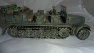 54mm metal and plastic painted ww2 german sdkfz half track by 21st century toys 3