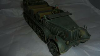 54mm metal and plastic painted ww2 german sdkfz half track by 21st century toys 4