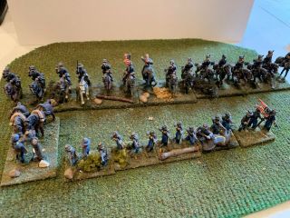 25mm Acw Union Cavalry Painted Custom Cast Painted
