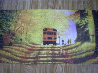 SunsOut 500 Pc Puzzle Road to the Future School Bus Scene 100 Complete 2