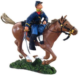 W Britains Civil War 31030 Union Cavalry Trooper W/saber Acw Mounted Mib 1/30