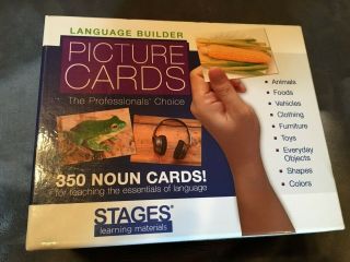 Stages Learning Materials Language Builder Picture Noun Flash Cards Autism