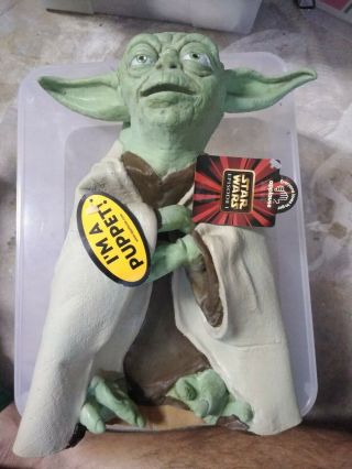 Star Wars 13 " Rubber Yoda Puppet - Applause - 1999 - Lucas Film Very Rare Find