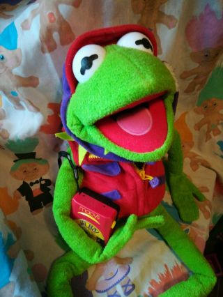Henson Kermit The Frog 24” Plush Toy Photographer Red Vest Camera Macy’s 3