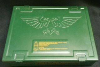 Warhammer 40k Limited Edition Green Metal Ammo Theme Storage Box