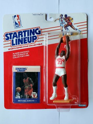 Kenner Starting Lineup 1988 Michael Jordan Figurine With Rookie Card.