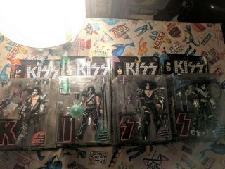 Kiss Ultra Action Figures Mcfarlane Toys 1997 Full Set Of 4 Ships Fast