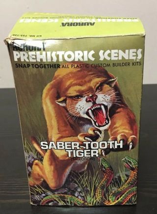 Aurora Prehistoric Scenes Model Kit: Saber Tooth Tiger 3