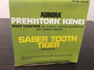 Aurora Prehistoric Scenes Model Kit: Saber Tooth Tiger 5