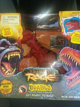 1996 Primal Rage 9 " Diablo The Evil Flame Thrower Figure Playmates