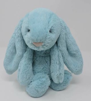 Jellycat Bashful Aqua Blue Bunny Rabbit Plush 12 " Soft Toy Stuffed Animal