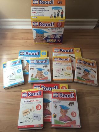 Your Baby Can Read Reading System Set Early Child Development 3 Dvd Cards Books