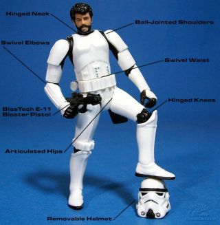 STAR WARS UGH ULTRA RARE GEORGE LUCAS IN STORMTROOPER DISGUISE.  MISC 3