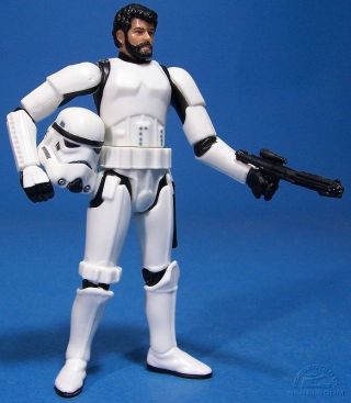 STAR WARS UGH ULTRA RARE GEORGE LUCAS IN STORMTROOPER DISGUISE.  MISC 5