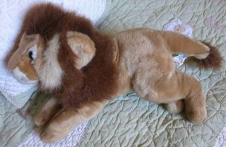 Animal Alley Stuffed Plush Tan Brown Lion Toy Geoffrey 2000 14 " Euc Toysrus