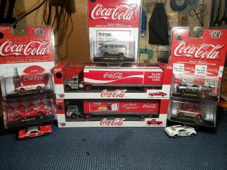 M2 Auto Haulers Coca Cola Raw Chase 1957 Ford C - 600 & 1956 Ford F - 100 Raw