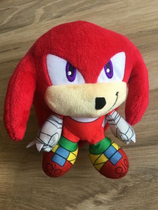 Sonic Boom 6” Big Head Knuckles Plush Tomy Sonic The Hedgehog Rare