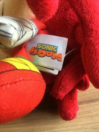SONIC BOOM 6” BIG HEAD Knuckles Plush TOMY Sonic The Hedgehog RARE 3