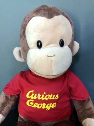 GUND Curious George 28” Jumbo Large Plush Stuffed Universal Studios Red Shirt 3