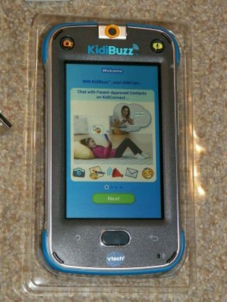 V Tech Kidibuzz Black/blue Hand Held Smart Device For Kids W/box & Charger