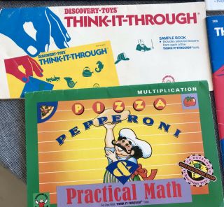 Discovery Toys THINK - IT - THROUGH Tiles And Books Math Phonics Social Studies 4